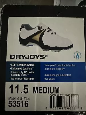 Mens Footjoy Dryjoys ECL Leather Optiflex Golf Shoes 53516 Size 10 • $49.95