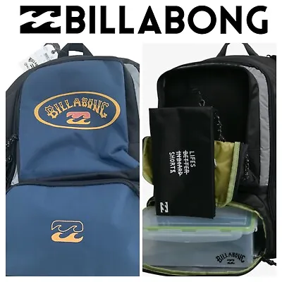 Bnwt Billabong Boys Juggernaut Backpack  30 Litres Lunchbox Pencil Case (navy) • $54.98