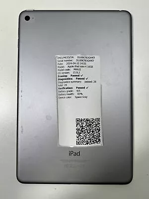 Apple IPad Mini 4 16GB MK6J2 - Space Gray 4/5 Battery Grade • $90