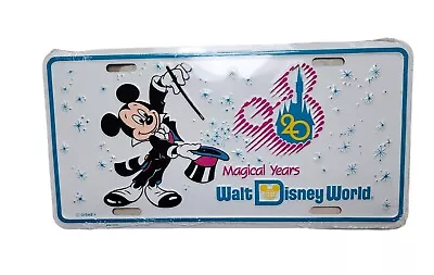 Walt Disney World Metal License Plate Mickey Magical Years 20th Anniversary NEW • $12