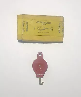 £11.99 • Buy Meccano Open Trade Box Of #151  Pulley Block Single In Red - Unused And Stamped