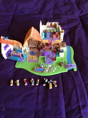 Vintage 1995 Bluebird Polly Pocket Disney Snow White Light-Up Cottage With Dolls • $90