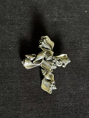 Kabana Sterling Seashell Cross Pendant • $60