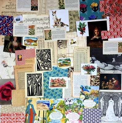 £5.99 • Buy 🌞 70 Antique Vintage Book Pages Ephemera For Junk Journal Scrapbook Paper Craft