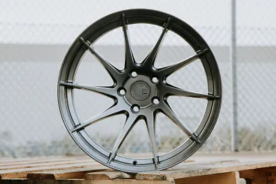 $899 • Buy Aodhan AH09 18x8.5 +35 5x114.3 Hyper Black Directional 18 Inch Wheels Rims Set 4