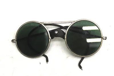 V. Rare Vintage Willson WW3 Aviator Steam Punk Goggles Safety Sunglasses Green   • $135.20