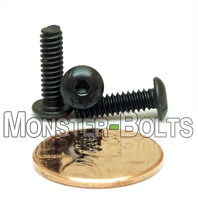 #6-32 X 1/2   Button Head Socket Cap Screws SAE Alloy Steel Thermal Black Oxide • $4.91