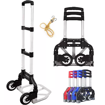 Portable Folding Hand Truck Dolly Cart 176 Lb. Collapsible Luggage Cart Trolley • $33.65