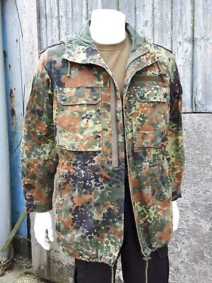 Genuine Surplus German Army Flektarn Parka Cotton Camouflage Unlined Canvas Camo • $57.42