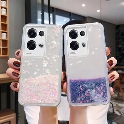 Case For Oppo Reno 8 8 Pro 7 Pro Find X5 Lite Glitter Liquid Quicksand TPU Cover • $14.99