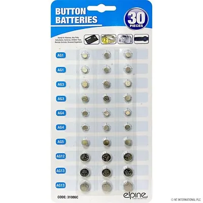 Nt -- Assorted Button Cell Watch Battery Batteries Ag 1 / 3 / 4 / 5 / 12 / 13 • £3.20