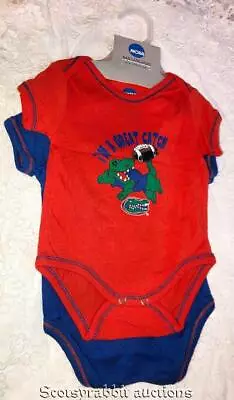 NEW From YEARS AGO 2 NCAA FLORIDA GATORS FOOTBALL 3-6 Months 2 Pieces • $15.42