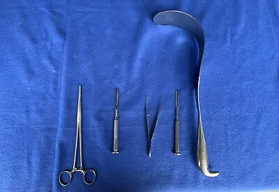 Set Of 5 Stylle Orthopedic Surgical Instruments Retractor Gouges Forceps ETC • $29.95
