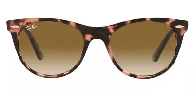 Ray-Ban Wayfarer Ii Men Women Sunglasses Pink Havana Frame Clear Gradient Brown • $186