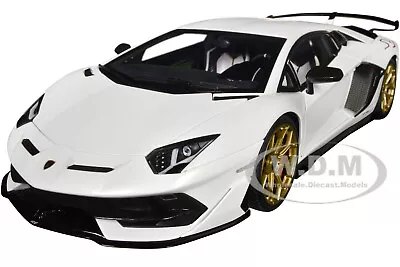 Lamborghini Aventador Svj Bianco Asopo Pearl White 1/18 Model By Autoart 79217 • $249.99