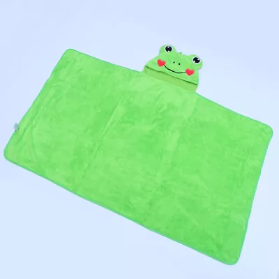  Cotton Beach Towels Kids Hooded Children's Coral Fleece Frog Bath • £18.65