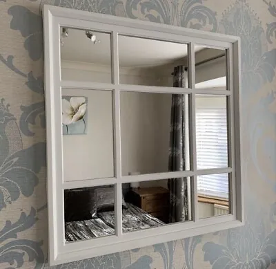 £24.89 • Buy Square Window Style Mirror Home Decoration Wall Mounted Vintage Hallway Art Room