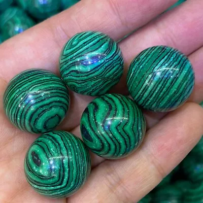 TOP  Malachite Quartz Sphere Crystal Ball Reiki Healing  5PSC • $13.49