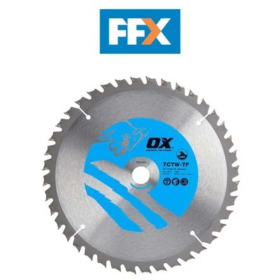 Ox Tools OX-TCTW-TF-1841640 Thin Kerf Wood Cutting Blade 184mm X 1.6 X 16 X 40T • £13.33
