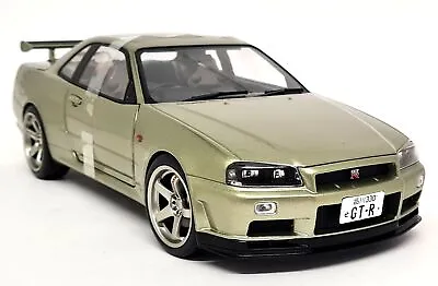 Solido 1/18 - Nissan Skyline GT-R R34 Green Metallic 1999 Diecast Model Car • £74.99