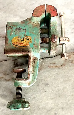 Vintage Mini Small Jeweler Hobby Clamp On Table Bench Vise • $17