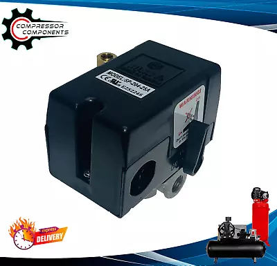 Heavy Duty Air Compressor Pressure Switch 140-175 PSI  4 Port W Unloader 25 Amp • $31.75