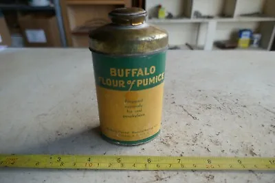 Vintage Very Rare Buffalo Flour Of Pumice Tin Can Lot 23-63 • $5