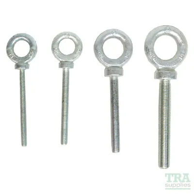 Lifting Eye Bolt - Long Shank Dynamo - Zinc Plated M8 M10 M12 M16 M20 HT NEW • £5.70