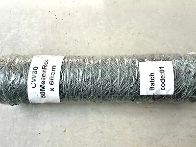 Galvanised Wire Netting Chicken Rabbit Wire Mesh 600 Mm X 50m • £29.99