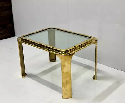 Nautical Reclaimed Marine Solid Brass Vintage Square Coffee Table - Porthole • $1034