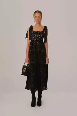 NWT AUTH FARM RIO Black Velvet Lace Sleeveless Maxi Dress SZ EXTRA LARGE  XL • $129