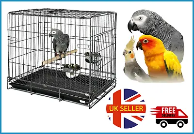 African Grey Bird Parrot / Parakeet Travel Carry Cage - Vet Trips • £43.99