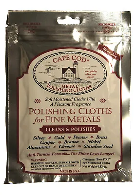 Cape Cod Polishing Cloth Polishing Cloth 2 Pack Fine Metal Polish Watches Polishing • $12.85