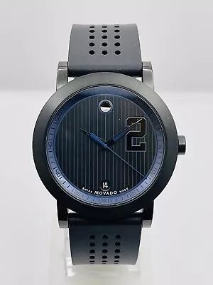 MOVADO Derek Jeter Captain Series Automatic Black Dial Black Rubber 42MM Watch • $450