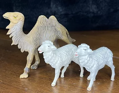 Vintage Nativity Animals 2~sheep 1~two Hump Camel Made In Italy • $9.99