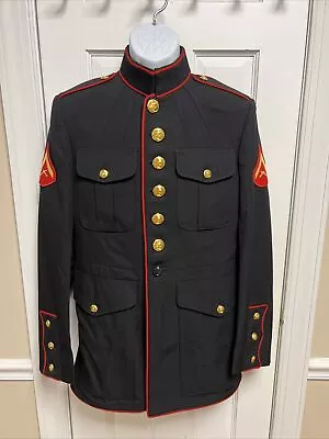 USMC U.S. Marine Corps Dress Blues Jacket Enlisted Size 41R Altered • $109.99