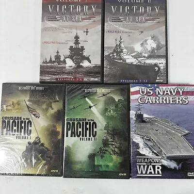 Victory At Sea Vol 1 2 Crusade In The Pacific Vol 1 2 US Navy Carriers DVDs • $14.99