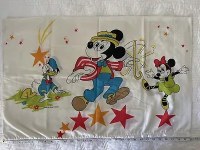 Vintage 1979 Walt Disney Mickey Mouse Mini Mouse And Donald Duck Pillow Case • $6.99