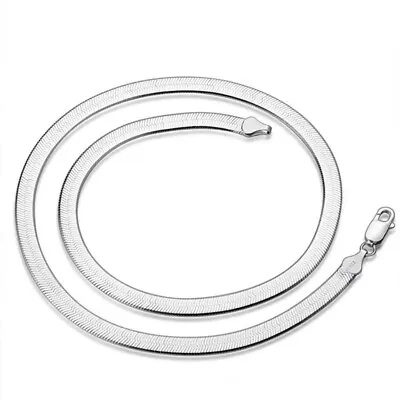 Genuine Snake Chain Necklace 925 Sterling Silver 4MM Women Engagement Gift • $49.99