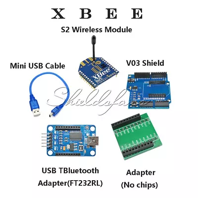 XBee USB Adapter S2 2m With Bluetooth Bee FT232RL Shield V3 Wireless Controller • $2.07