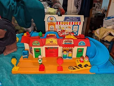 Vintage Fisher Price Little People 2500 Main Street Set - Not Complete W/ Extras • $64