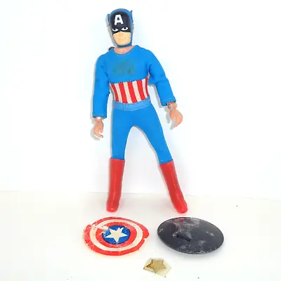 VTG Mego Marvel WGSH Captain America 8  Figure Original Type 1 Shield Project • $100