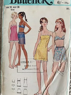 Uncut Vintage 1960's Butterick Lingerie Sewing Pattern • £4.99