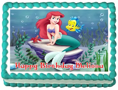 Ariel THE LITTLE MERMAID Party Edible Cake Topper Image  • $6.50