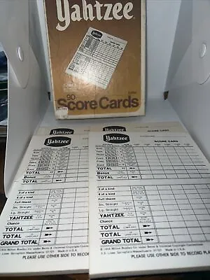 Yahtzee E S Lowe 1956 Yahtzee Replacement Score Cards In 1978 Box. Estate Find. • $5.39