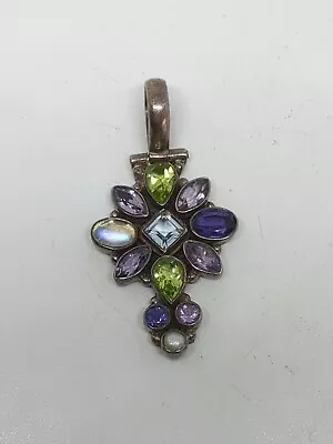 Vintage Sterling Silver 925 Gemstone Pendant • $29.99