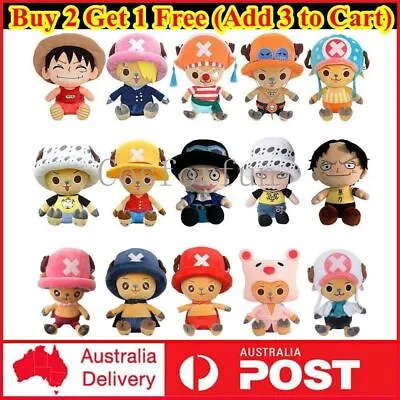 25cm One Piece Plush Toy Chopper Luffy Ace Plush Doll Soft Stuffed Toy Kids Gift • $24.50