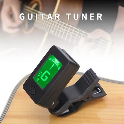 $3.99 • Buy Clip-On Chromatic Digital Guitar Tuner LCD For Ukulele Bass Guitar Accessories