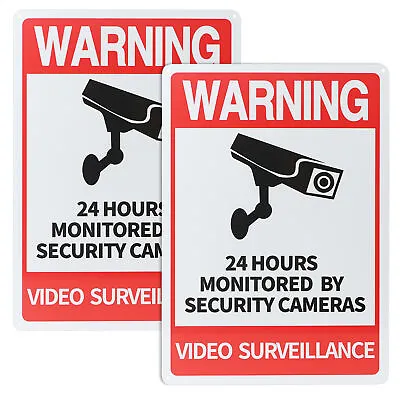 24 Hour Video Surveillance Sign Aluminum 14’’x10’’ For CCTV Security Camera • $22.99