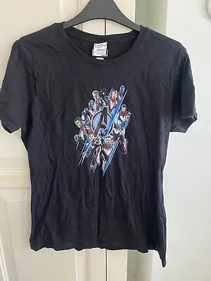 Marvel Avengers Black T Shirt Top - Size Large 10 12 14 • £3.50